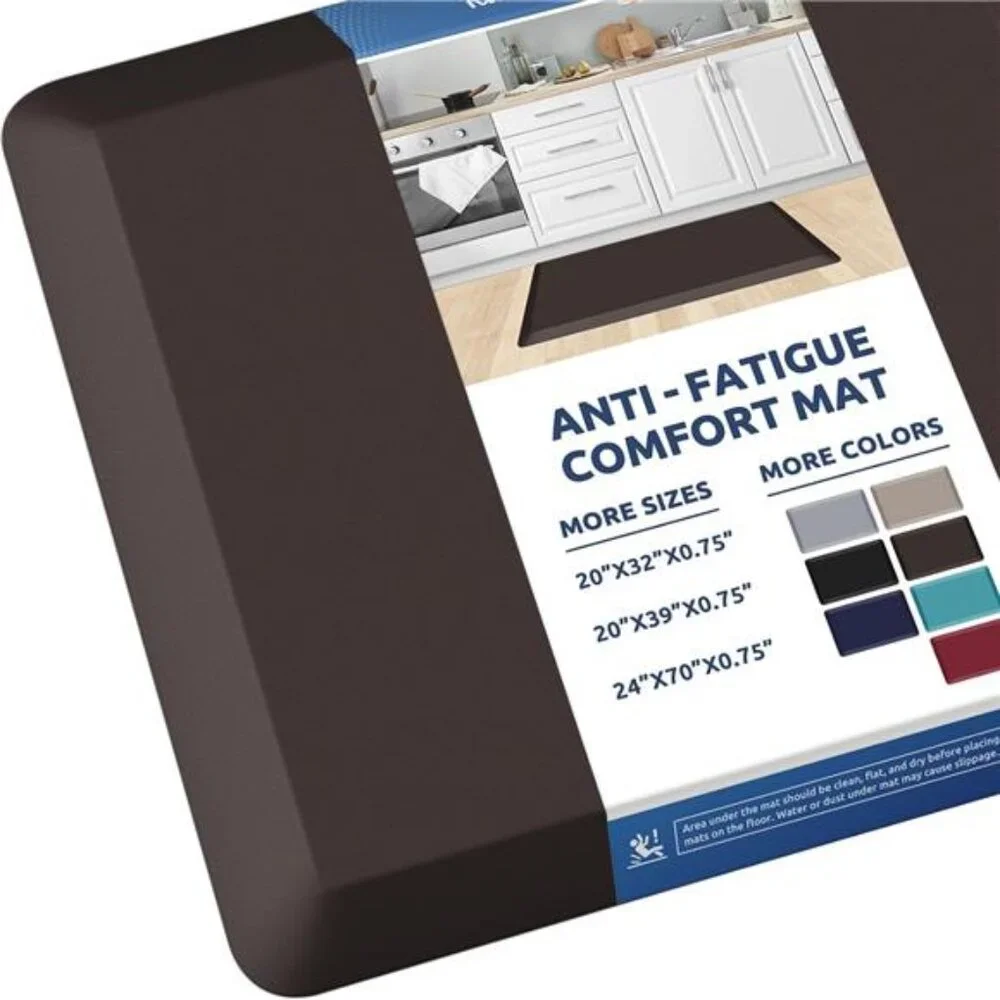Anti Fatigue Kitchen Mat Thick Cushioned Waterproof Floor Rug Chocolate 20